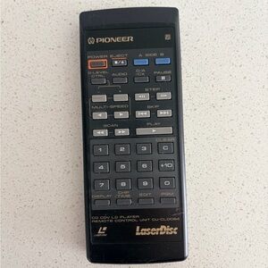 Pioneer LaserDisc Remote Control CU-CLD084 Unit CD/CDV/LD Player Original Tested